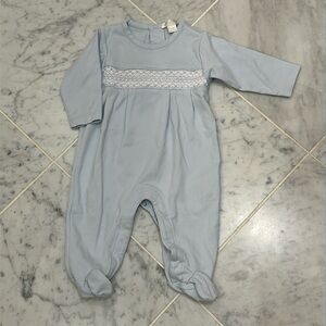 Baby boys Kissy Kissy smocked onesie footie 3-6m